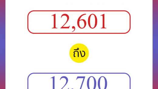 วิธีนับตัวเลขภาษาอังกฤษ 12601 ถึง 12700 เอาไว้คุยกับชาวต่างชาติ