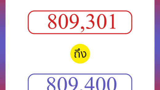วิธีนับตัวเลขภาษาอังกฤษ 809301 ถึง 809400 เอาไว้คุยกับชาวต่างชาติ