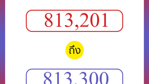 วิธีนับตัวเลขภาษาอังกฤษ 813201 ถึง 813300 เอาไว้คุยกับชาวต่างชาติ