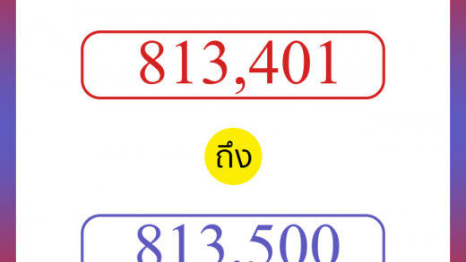 วิธีนับตัวเลขภาษาอังกฤษ 813401 ถึง 813500 เอาไว้คุยกับชาวต่างชาติ