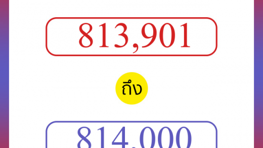 วิธีนับตัวเลขภาษาอังกฤษ 813901 ถึง 814000 เอาไว้คุยกับชาวต่างชาติ
