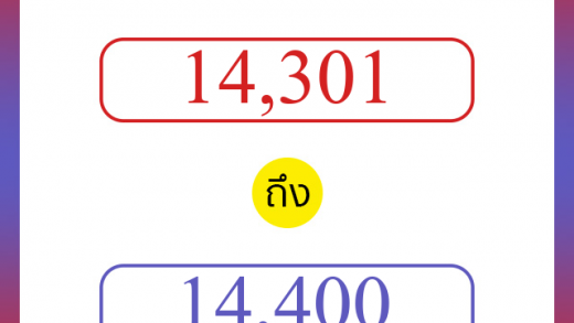 วิธีนับตัวเลขภาษาอังกฤษ 14301 ถึง 14400 เอาไว้คุยกับชาวต่างชาติ