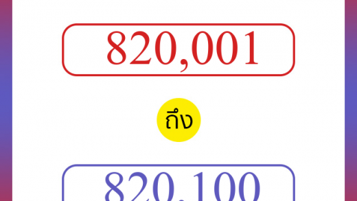 วิธีนับตัวเลขภาษาอังกฤษ 820001 ถึง 820100 เอาไว้คุยกับชาวต่างชาติ