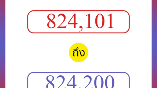 วิธีนับตัวเลขภาษาอังกฤษ 824101 ถึง 824200 เอาไว้คุยกับชาวต่างชาติ