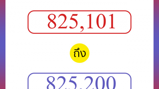 วิธีนับตัวเลขภาษาอังกฤษ 825101 ถึง 825200 เอาไว้คุยกับชาวต่างชาติ