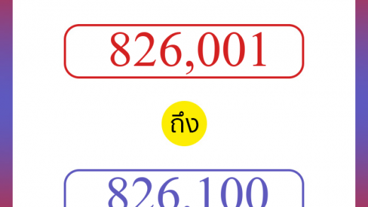 วิธีนับตัวเลขภาษาอังกฤษ 826001 ถึง 826100 เอาไว้คุยกับชาวต่างชาติ