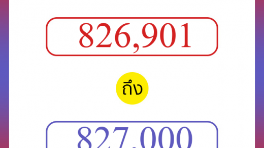 วิธีนับตัวเลขภาษาอังกฤษ 826901 ถึง 827000 เอาไว้คุยกับชาวต่างชาติ