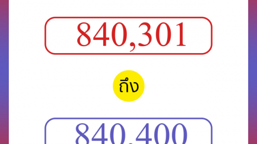 วิธีนับตัวเลขภาษาอังกฤษ 840301 ถึง 840400 เอาไว้คุยกับชาวต่างชาติ