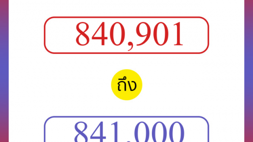 วิธีนับตัวเลขภาษาอังกฤษ 840901 ถึง 841000 เอาไว้คุยกับชาวต่างชาติ