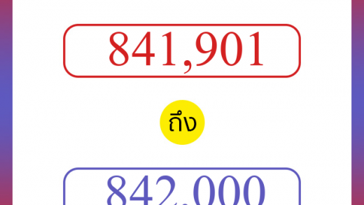 วิธีนับตัวเลขภาษาอังกฤษ 841901 ถึง 842000 เอาไว้คุยกับชาวต่างชาติ