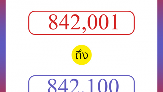 วิธีนับตัวเลขภาษาอังกฤษ 842001 ถึง 842100 เอาไว้คุยกับชาวต่างชาติ