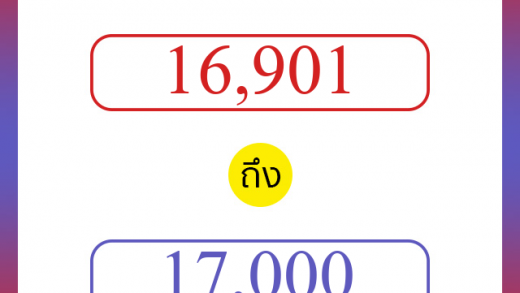 วิธีนับตัวเลขภาษาอังกฤษ 16901 ถึง 17000 เอาไว้คุยกับชาวต่างชาติ