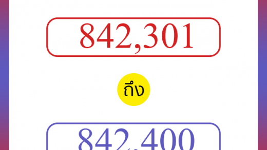 วิธีนับตัวเลขภาษาอังกฤษ 842301 ถึง 842400 เอาไว้คุยกับชาวต่างชาติ