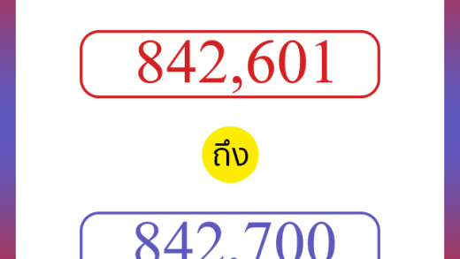 วิธีนับตัวเลขภาษาอังกฤษ 842601 ถึง 842700 เอาไว้คุยกับชาวต่างชาติ