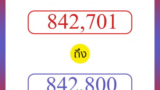 วิธีนับตัวเลขภาษาอังกฤษ 842701 ถึง 842800 เอาไว้คุยกับชาวต่างชาติ