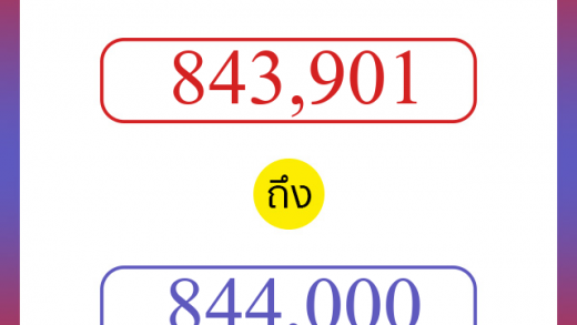 วิธีนับตัวเลขภาษาอังกฤษ 843901 ถึง 844000 เอาไว้คุยกับชาวต่างชาติ