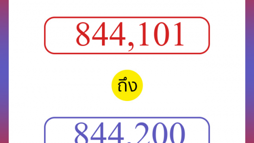 วิธีนับตัวเลขภาษาอังกฤษ 844101 ถึง 844200 เอาไว้คุยกับชาวต่างชาติ