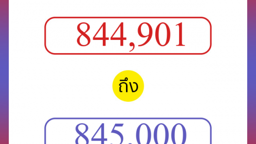 วิธีนับตัวเลขภาษาอังกฤษ 844901 ถึง 845000 เอาไว้คุยกับชาวต่างชาติ