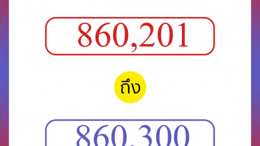 วิธีนับตัวเลขภาษาอังกฤษ 860201 ถึง 860300 เอาไว้คุยกับชาวต่างชาติ