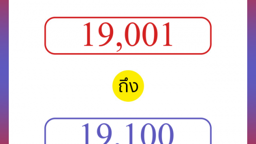 วิธีนับตัวเลขภาษาอังกฤษ 19001 ถึง 19100 เอาไว้คุยกับชาวต่างชาติ