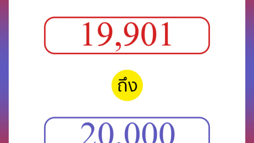 วิธีนับตัวเลขภาษาอังกฤษ 19901 ถึง 20000 เอาไว้คุยกับชาวต่างชาติ