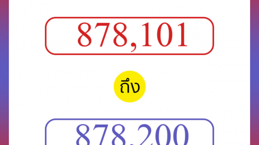 วิธีนับตัวเลขภาษาอังกฤษ 878101 ถึง 878200 เอาไว้คุยกับชาวต่างชาติ