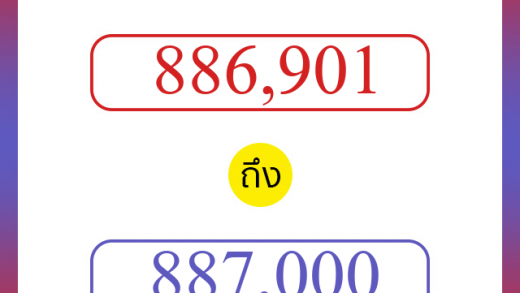 วิธีนับตัวเลขภาษาอังกฤษ 886901 ถึง 887000 เอาไว้คุยกับชาวต่างชาติ