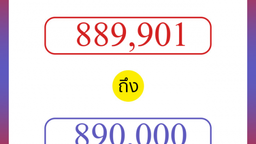 วิธีนับตัวเลขภาษาอังกฤษ 889901 ถึง 890000 เอาไว้คุยกับชาวต่างชาติ
