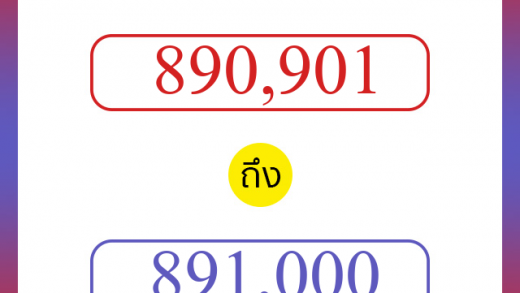 วิธีนับตัวเลขภาษาอังกฤษ 890901 ถึง 891000 เอาไว้คุยกับชาวต่างชาติ