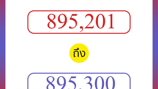 วิธีนับตัวเลขภาษาอังกฤษ 895201 ถึง 895300 เอาไว้คุยกับชาวต่างชาติ