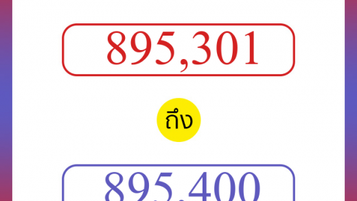 วิธีนับตัวเลขภาษาอังกฤษ 895301 ถึง 895400 เอาไว้คุยกับชาวต่างชาติ