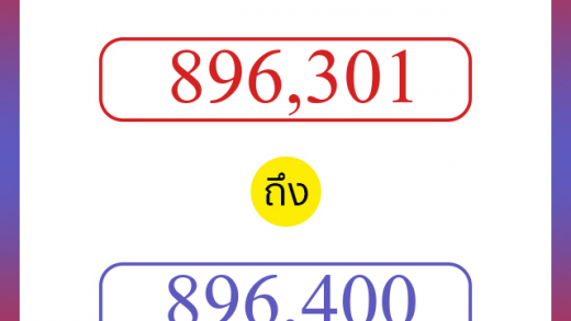 วิธีนับตัวเลขภาษาอังกฤษ 896301 ถึง 896400 เอาไว้คุยกับชาวต่างชาติ