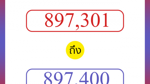 วิธีนับตัวเลขภาษาอังกฤษ 897301 ถึง 897400 เอาไว้คุยกับชาวต่างชาติ