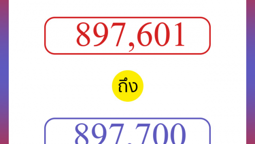 วิธีนับตัวเลขภาษาอังกฤษ 897601 ถึง 897700 เอาไว้คุยกับชาวต่างชาติ