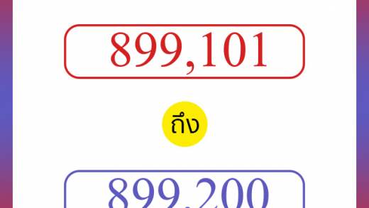 วิธีนับตัวเลขภาษาอังกฤษ 899101 ถึง 899200 เอาไว้คุยกับชาวต่างชาติ