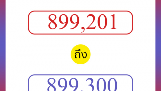 วิธีนับตัวเลขภาษาอังกฤษ 899201 ถึง 899300 เอาไว้คุยกับชาวต่างชาติ