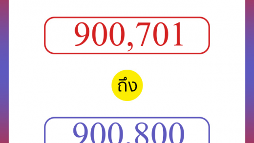 วิธีนับตัวเลขภาษาอังกฤษ 900701 ถึง 900800 เอาไว้คุยกับชาวต่างชาติ