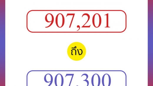 วิธีนับตัวเลขภาษาอังกฤษ 907201 ถึง 907300 เอาไว้คุยกับชาวต่างชาติ