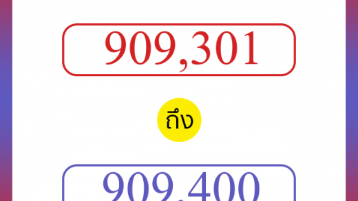 วิธีนับตัวเลขภาษาอังกฤษ 909301 ถึง 909400 เอาไว้คุยกับชาวต่างชาติ