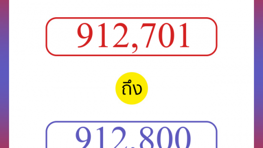 วิธีนับตัวเลขภาษาอังกฤษ 912701 ถึง 912800 เอาไว้คุยกับชาวต่างชาติ